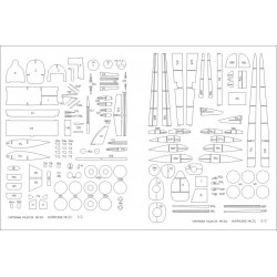 Hawker Hurricane Mk IIC (KK 202) szkielet wycięty laserem Hawker Hurricane Mk IIC (KK 202) szkielet wycięty laserem