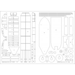 ORP Kraków - Kartonowa Kolekcja 203 - szkielet wycięty laserem ORP Kraków - Kartonowa Kolekcja 203 - szkielet wycięty laserem