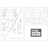 Bucker Bu 181 Bestmann - szkielet wycięty laserem