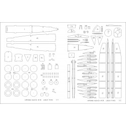 Lublin R-XIIID szkielet wycięty laserem Lublin R-XIIID szkielet wycięty laserem