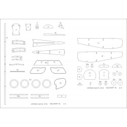 Nieuport 16c.1 szkielet wycięty laserem