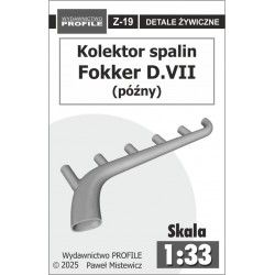 Fokker D.VII - Kolektor spalin Fokker D.VII - Kolektor spalin