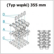 CROMWELL / CGALLENGER (355mm)  -  gąsienice grawerowane laserem CROMWELL / CGALLENGER (355mm)  -  gąsienice grawerowane laserem