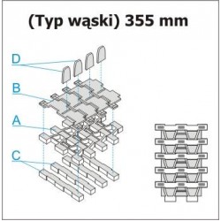 CROMWELL / CGALLENGER (355mm)  -  gąsienice grawerowane laserem CROMWELL / CGALLENGER (355mm)  -  gąsienice grawerowane laserem