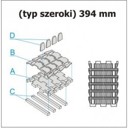 CROMWELL / CGALLENGER (394mm)  -  gąsienice grawerowane laserem CROMWELL / CGALLENGER (394mm)  -  gąsienice grawerowane laserem