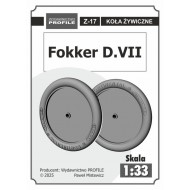 Fokker D.VII - koła żywiczne Fokker D.VII - koła żywiczne