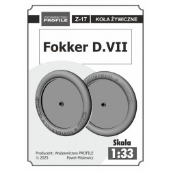 Fokker D.VII - koła żywiczne Fokker D.VII - koła żywiczne