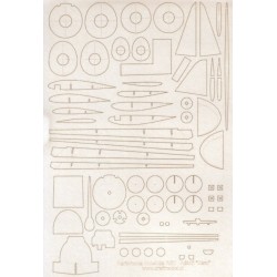 Mitsubishi A6M2 Zero szkielet wycięty laserem