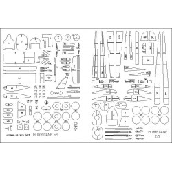 Hawker Hurricane Mk I szkielet wycięty laserem