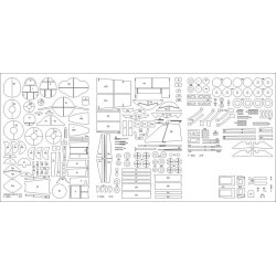 Lockheed F-104G "Starfighter" szkielet wycięty laserem