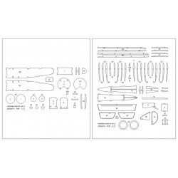 Spwith "Pup" szkielet wycięty laserem