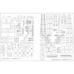 Hawker Hurricane Mk IIC szkielet wycięty laserem Hawker Hurricane Mk IIC szkielet wycięty laserem