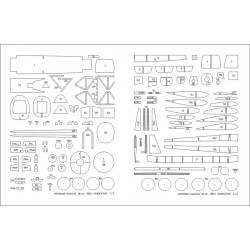 Vought SB2U-2 "Vindicator" szkielet wycięty laserem Vought SB2U-2 "Vindicator" szkielet wycięty laserem