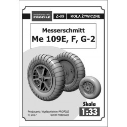 Messerschmitt Me 109E, F, G-2 - koła żywiczne Messerschmitt Me 109E, F, G-2 - koła żywiczne