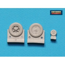 Messerschmitt Me 109E, F, G-2 - koła żywiczne Messerschmitt Me 109E, F, G-2 - koła żywiczne