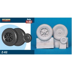 Messerschmitt Me 109F, G-2 - koła żywiczne Messerschmitt Me 109F, G-2 - koła żywiczne