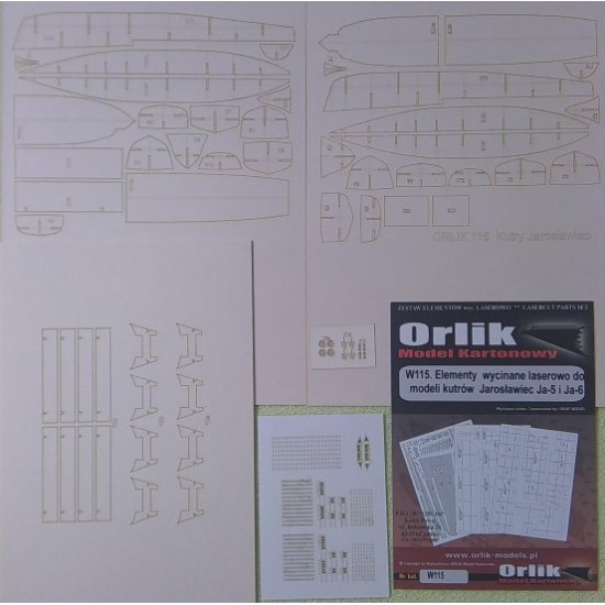Jarosławiec Ja-5 i Ja-6 (ORLIK nr 115L) szkielet wycięty laserem