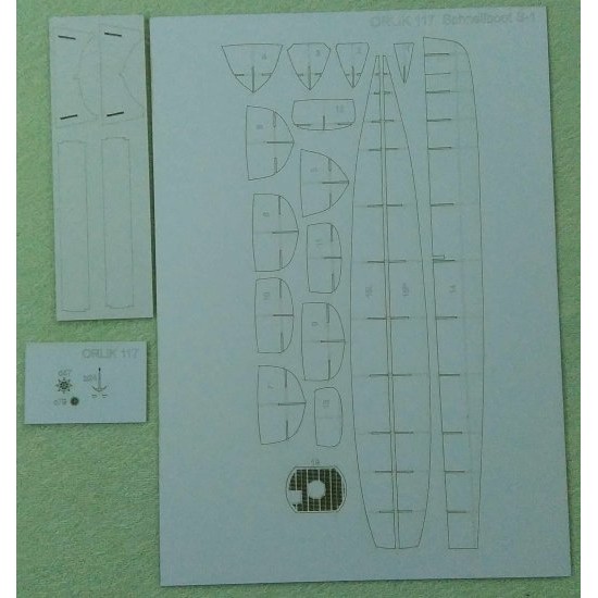 Schnellboot S-1 (ORLIK nr 117L) szkielet wycięty laserem