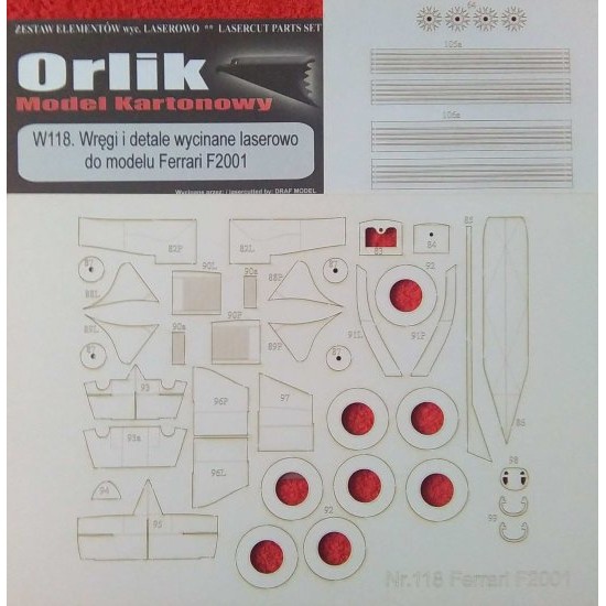 Ferrari F2001 (ORLIK nr 118L) - Szkielet Ferrari F2001 (ORLIK nr 118L) - Szkielet