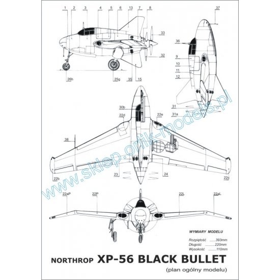 Northrop XP-56 Black Bullet (ORLIK nr 011)