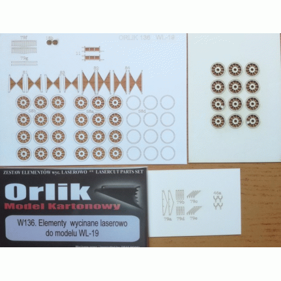 Elektrowóz WL-19 (ORLIK nr 136L) szkielet, detale, koła