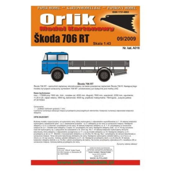 Skoda 706 RT (Orlik A016)