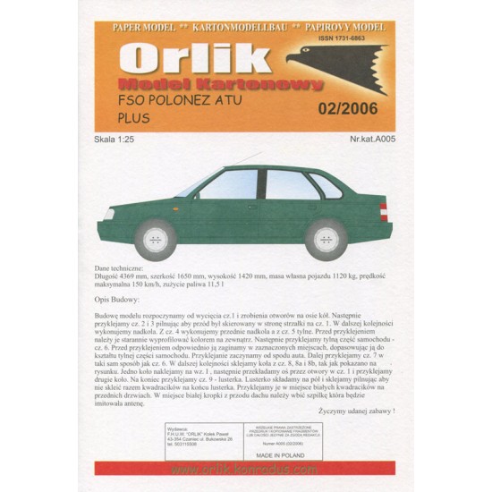 FSO Polonez ATU Plus (Orlik A005) FSO Polonez ATU Plus (Orlik A005)