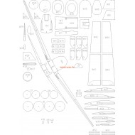 Messerschmitt Bf-109E-3 (WAK) Elementy wycięte laserem