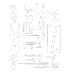Messerschmitt Me 263 (WAK 5/2020) Elementy wycięte laserem Messerschmitt Me 263 (WAK 5/2020) Elementy wycięte laserem