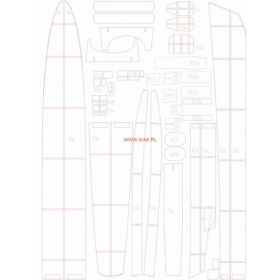 Torpedoboot T-13 (WAK 7-8/2023) Elementy wycięte laserem Torpedoboot T-13 (WAK 7-8/2023) Elementy wycięte laserem