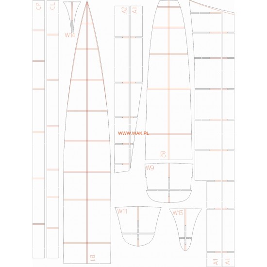 HNoMS Eskdale (WAK 1/2024) Elementy wycięte laserem
