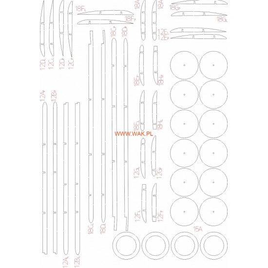 Salmson 2A2 (WAK 4/2024-L) Elementy wycięte laserem Salmson 2A2 (WAK 4/2024-L) Elementy wycięte laserem