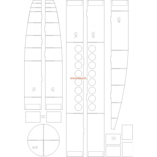 HMS Vanguard (WAK Extra 1/2020-L) Elementy wycięte laserem