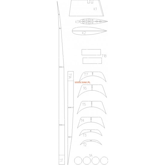 HMS Vanguard (WAK Extra 1/2020-L) Elementy wycięte laserem