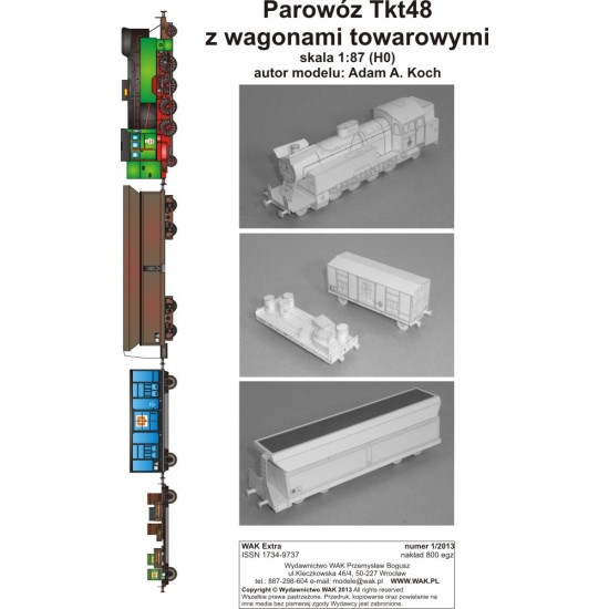 Parowóz Tkt48 z wagonami towarowymi (WAK Extra 1/2013)